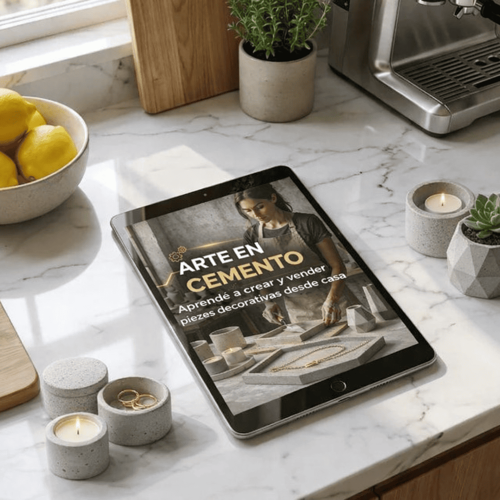 Arte en Cemento  Curso Digital + Bonos de Regalo
